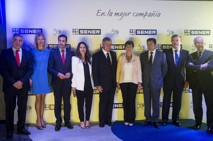 Foto de la celebración del 50 aniversario de Sener en 2017 en Bilbo. (Monika DEL VALLE/FOKU)