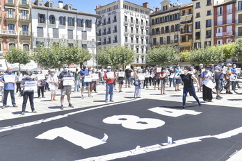 Reivindicación por los derechos de los presos en la Plaza del Castillo. (Idoia ZABALETA/FOKU)