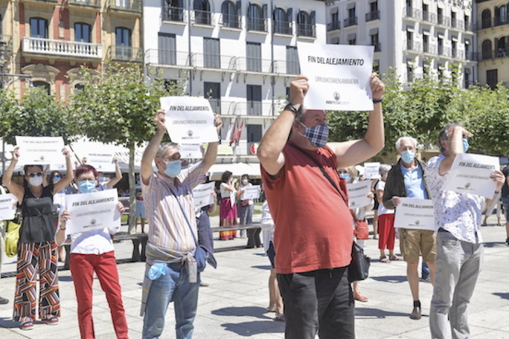 Movilización contra el alejamiento el pasado fin de semana. (Idoia ZABALETA/FOKU)