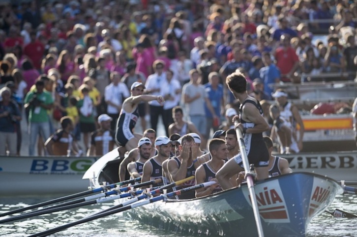 Urdaibai, en la primera jornada de La Concha de 2018. (Juan Carlos RUIZ/FOKU)