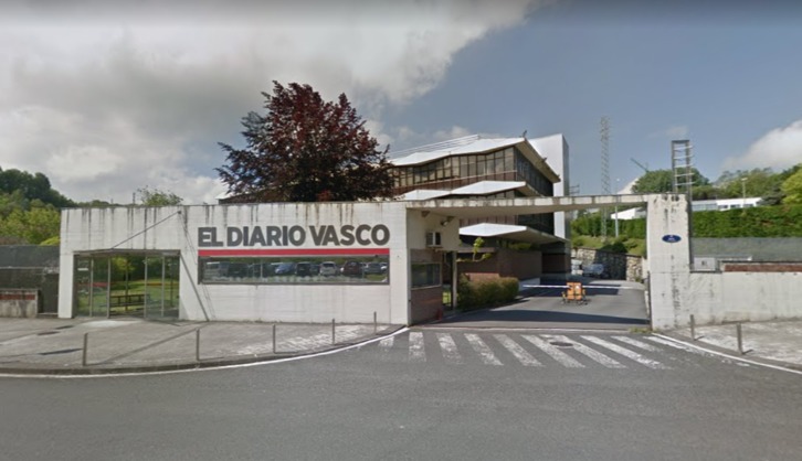Entrada a las instalaciones de ‘El Diario Vasco’ en el barrio de Igara. (Google Maps)