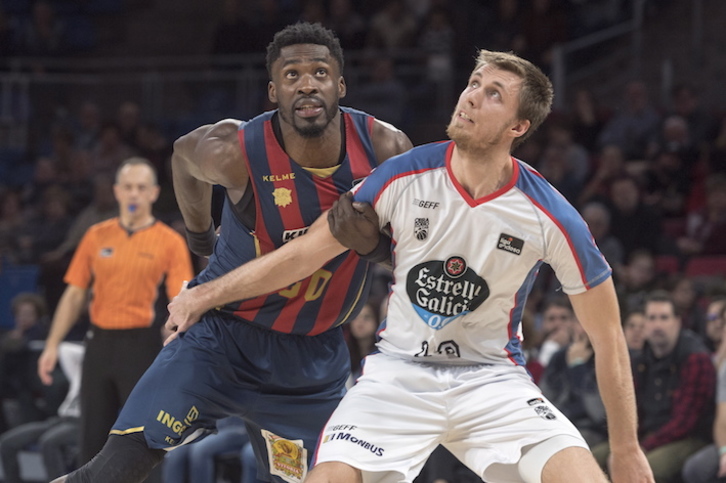 Eric, en la imagen, y Janning han dicho adiós a Baskonia. (Juanan RUIZ/FOKU) (