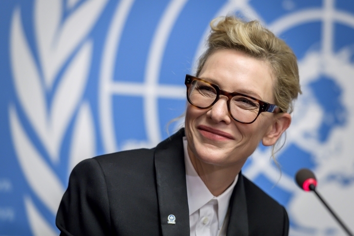 Cate Blanchett, ganadora de dos Óscar y embajadora de buena voluntad de la ONU para los refugiados. (NAIZ)