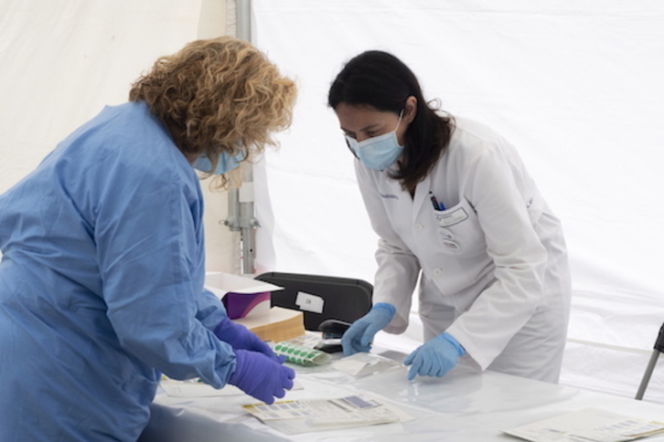 Personal sanitario en Ordizia. (Jon URBE/FOKU)