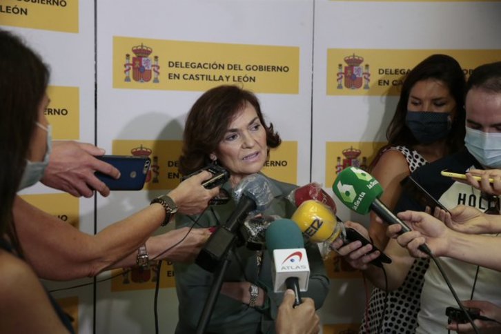 Carmen Calvo ha realizado las declaraciones en un acto en Valladolid.