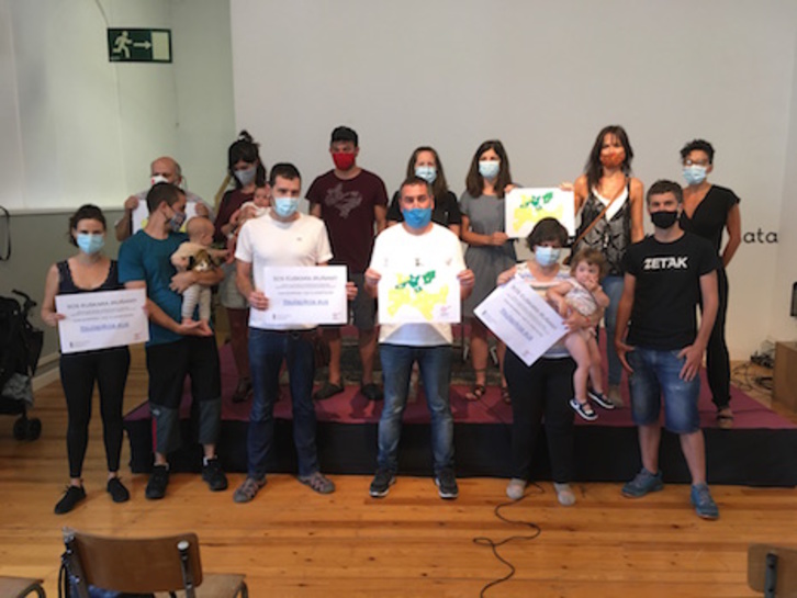 Imagen de la presentación de la campaña de financiación popular de la herri haur eskola de Iruñea.