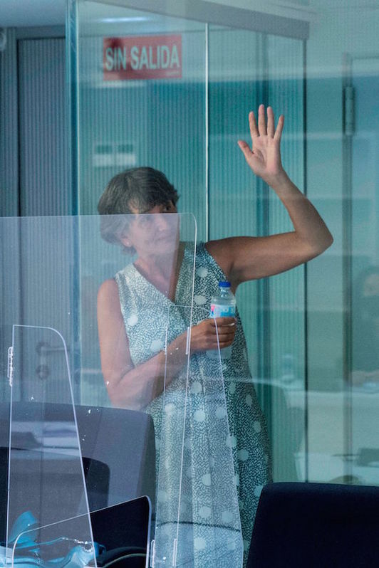 Marixol Iparragirre en la Audiencia Nacional. (Luca PIERGOVANNI/AFP)