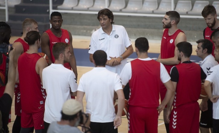 Marcelo Nicola, en un entrenamiento del GBC (Jon URBE / FOKU)