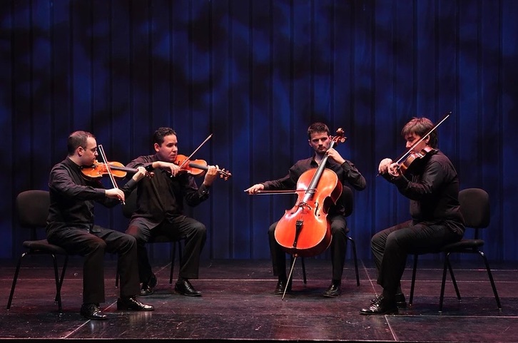 El Cuarteto de Cuerdas de Matosinhos actuará en Mendigorria el día 6. (NAIZ)