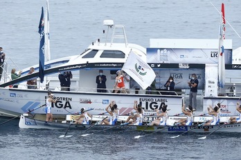 Donostiarrak Euskotren Ligako bere lehen bandera irabazi du Zierbenan (Aritz LOIOLA / FOKU)