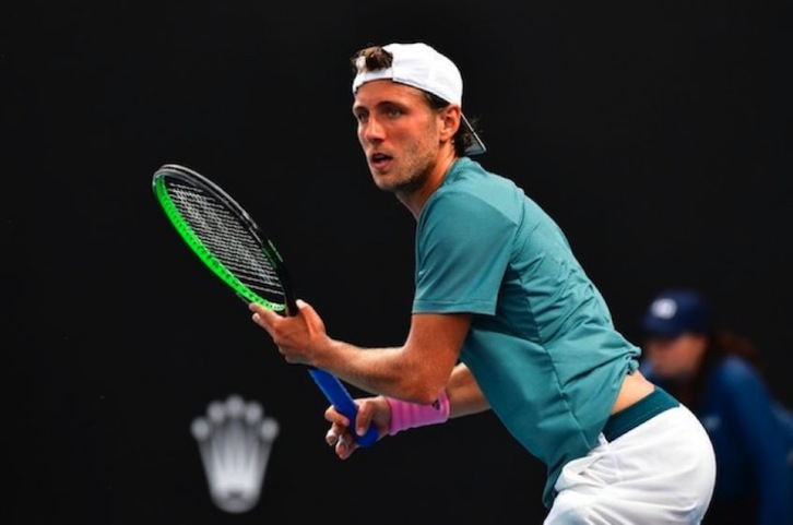 Lucas Pouille, en un partido de la pasada temporada. (ATP)