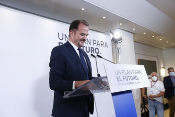 Carlos Iturgaiz, en su valoración de los resultados. (Aritz LOIOLA/FOKU)