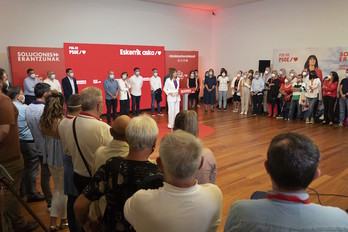 Idoia Mendia ha valorado en Bilbo los resultados de su partido. (PSE)