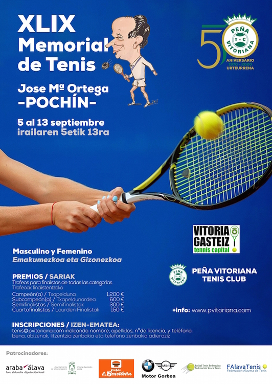 Cartel promocional de la 49ª edición del torneo de tenis. (PEÑA VITORIANA)