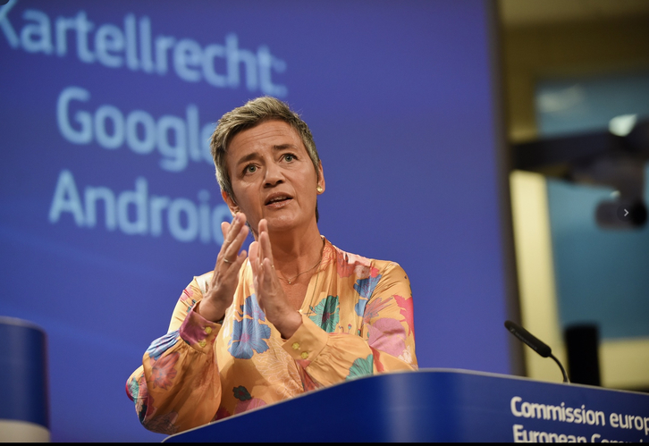 La vicepresidenta de la Comisión Europea responsable de Competencia, Margrethe Vestager. (CE)