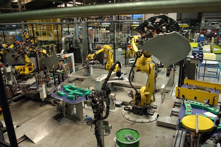 Interior de la factoría de Gestamp en Abadiño. (Gestamp Bizkaia)