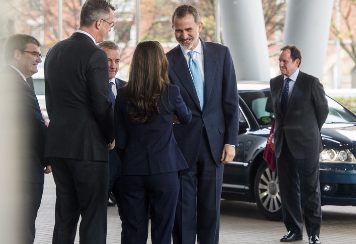 Imagen de archivo de Felipe VI en una visita a un acto en el BEC de Barakaldo. (Luis JAUREGIALTZO/FOKU)
