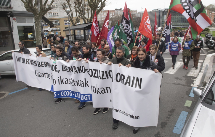 Imagen de archivo de una manifestación de la enseñanza concertada. (Jon URBE/FOKU)