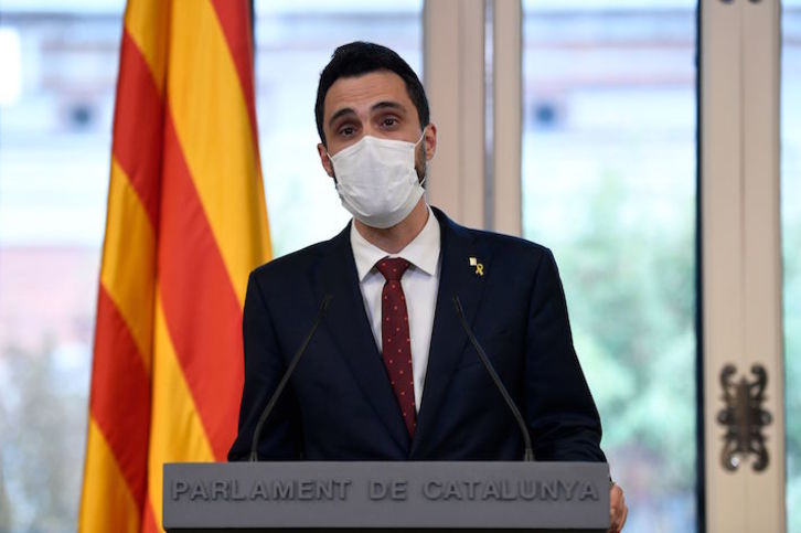 Roger Torrent, presidente del Parlament catalán. (Pau BARRENA/AFP)