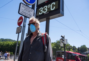  Le port du masque devient obligatoire dans tous les espaces publics de Gipuzkoa, Araba et Bizkaia à partir du 16 juillet. ©Luis Jauregialtzo-Foku