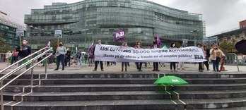 ELA sindikatuaren mobilizazioa Bilbon, uztailaren 2an. (ELA)