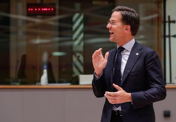 Mark Rutte, primer ministro de los Países Bajos y líder de los estados llamados frugales. (Stéphanie LECOCQ-POOL/AFP)