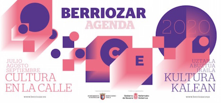 Cartel del programa ‘Cultura en la calle’ que tendrá lugar este verano en Berriozar.