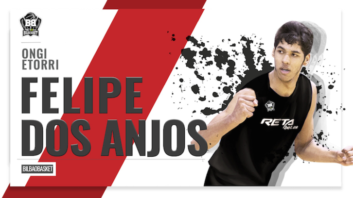 Felipe Dos Sanjos Bilbao Basketeko jokalaria da dagoeneko. (CD BILBAO BASKET)