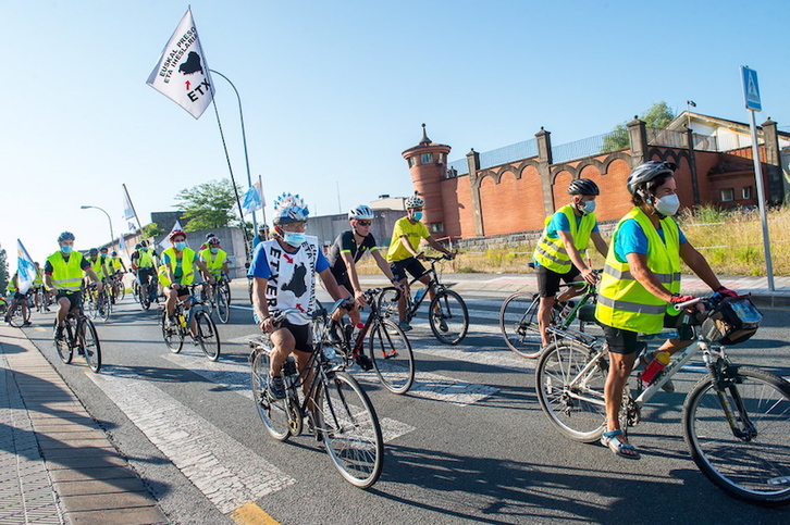 Basauriko espetxetik abiatu da gaurko ibilbidea. (Marisol RAMIREZ/FOKU)