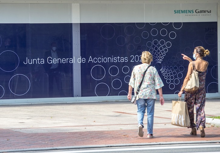  La Junta General de Accionistas de Siemens Gamesa se reunió el pasado 22 de julio en Bilbo. (Marisol RAMÍREZ | FOKU)
