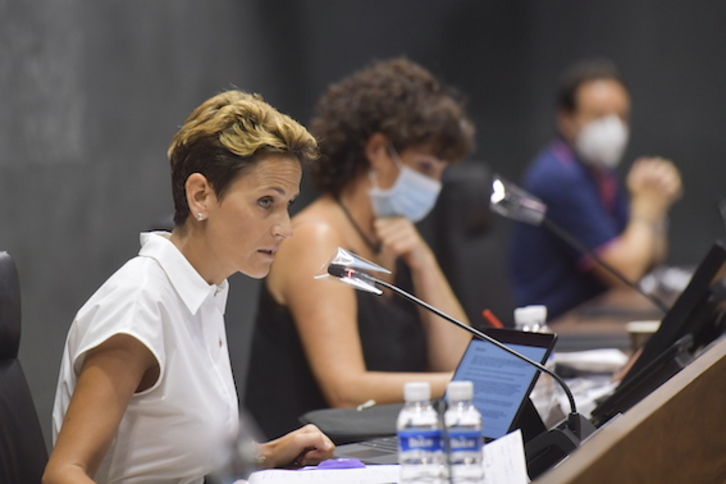 Comparecencia de Maria Chivite en la Comisión del Régimen Foral. (Idoia ZABALETA/FOKU)