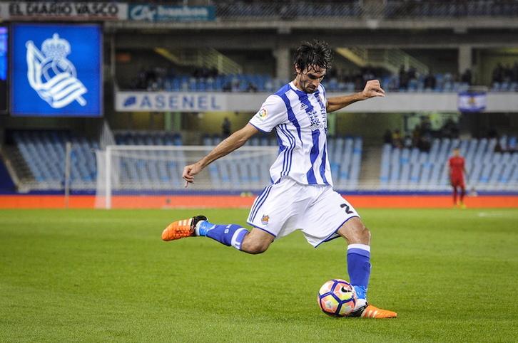 Carlos Martínez en uno de sus 209 partidos con la Real (Gorka RUBIO/FOKU)