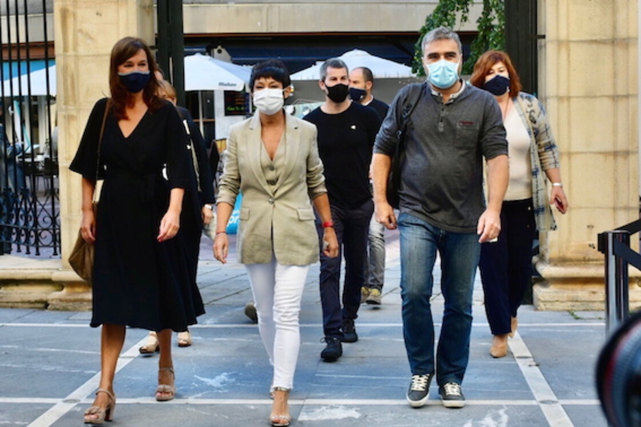 Electos de EH Bildu en la Cámara de Gasteiz. (Foku)