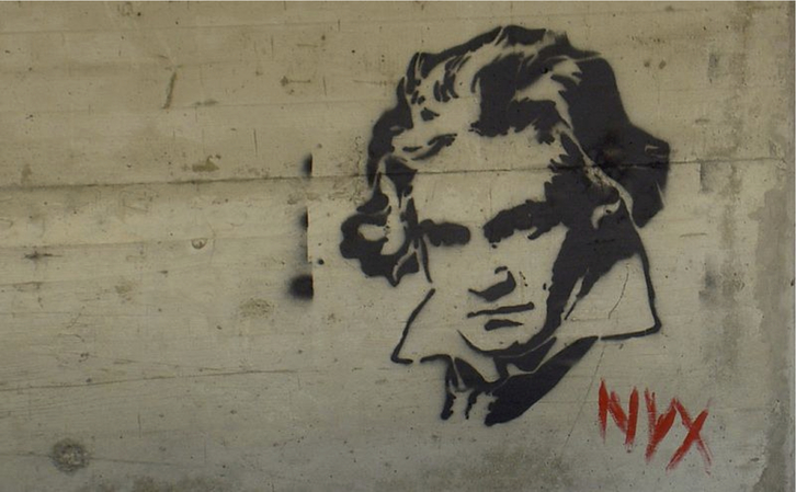Ludwig van Beethovenen irudiaren grafiti bat