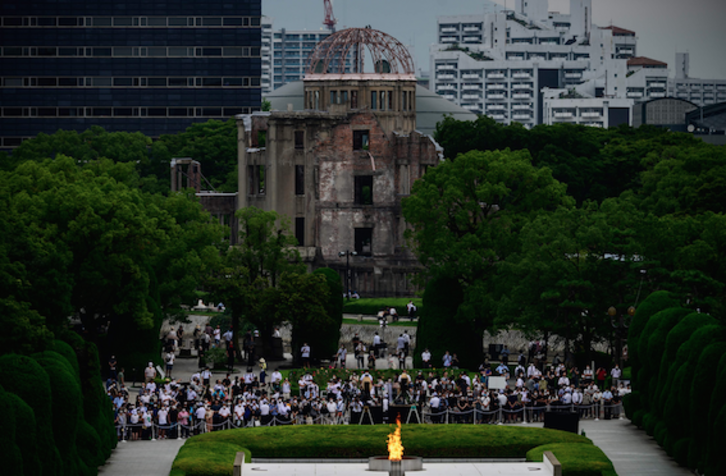 Acto celebrado en Hiroshima. (Philip FONG / AFP)
