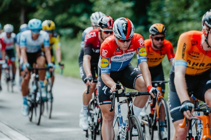 Jakobsen, durante la primera etapa de Polonia (Sxymon GRUCHALSKI / AFP)