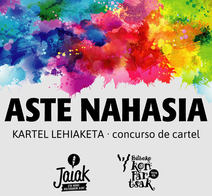 Cartel anunciador del concurso de Bilboko Konpartsak.