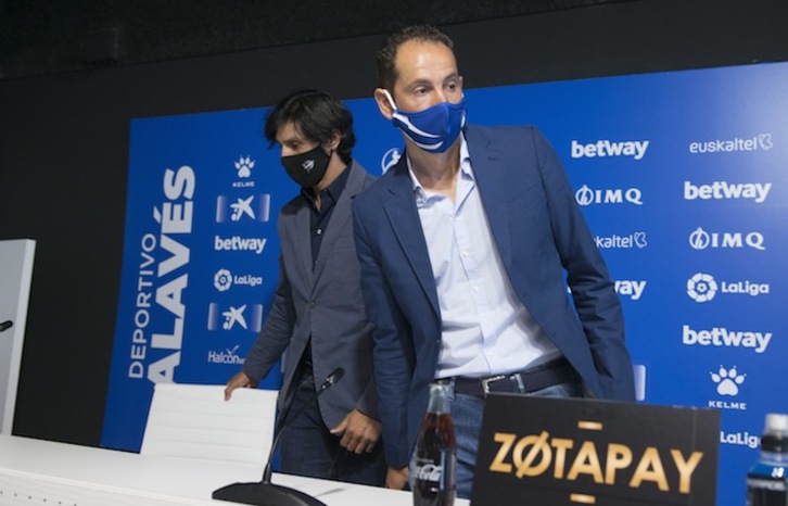 Machín, durante la presentación del jueves (Raúl BOGAJO / FOKU)