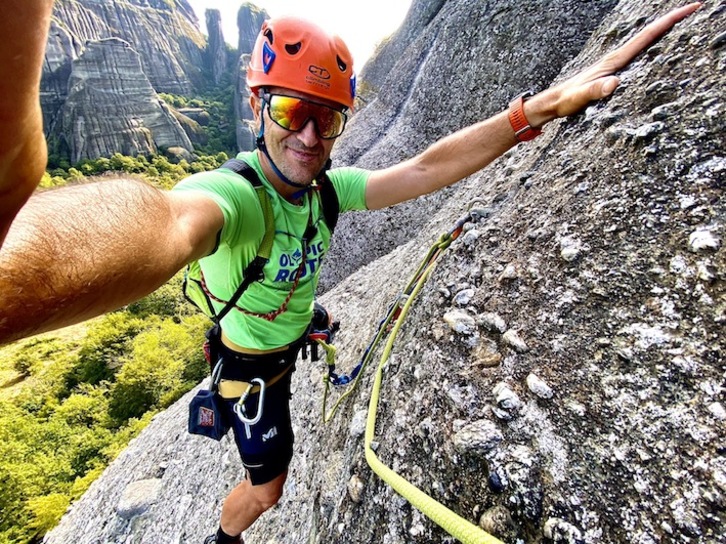 Sergi Mingote, durante un tramo de escalada (TWITTER SERGI MINGOTE)