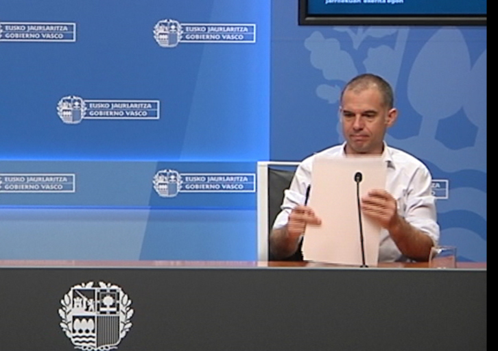 Garitano, en una comparecencia anterior. (Irekia)