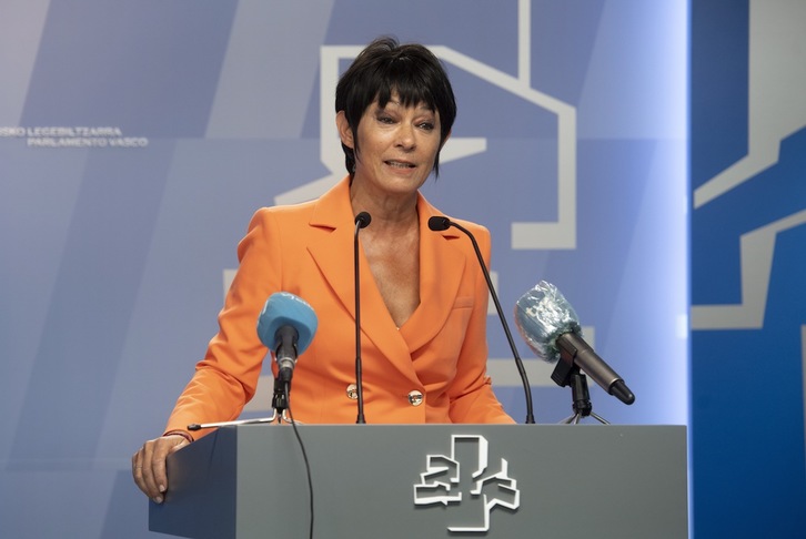 Maddalen Iriarte, Gasteizko Legebiltzarrean. (Raul BOGAJO/FOKU)