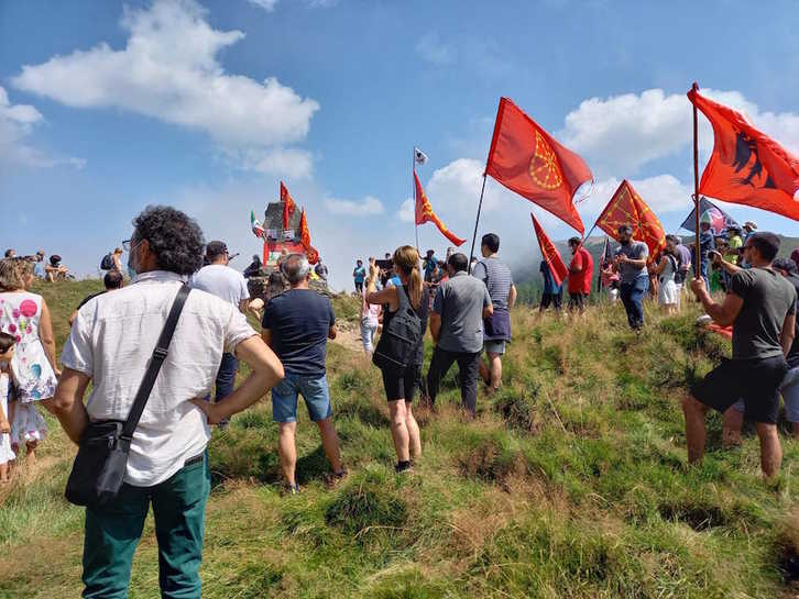 Acto en Ibañeta, el lugar de la batalla. (Orreaga Fundazioa)