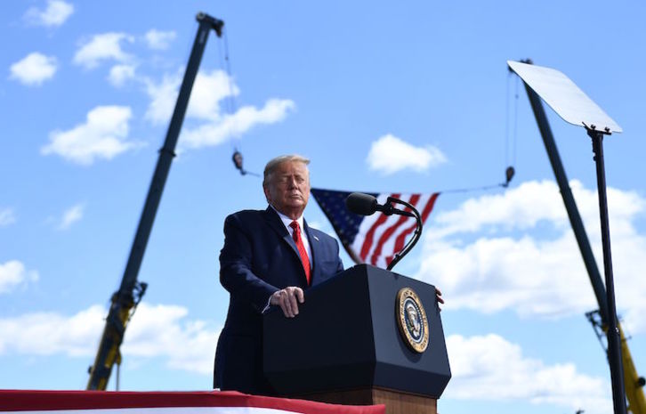 Donald Trump, en un acto en Minesota. (Brendan SMIALOWSKI/AFP)