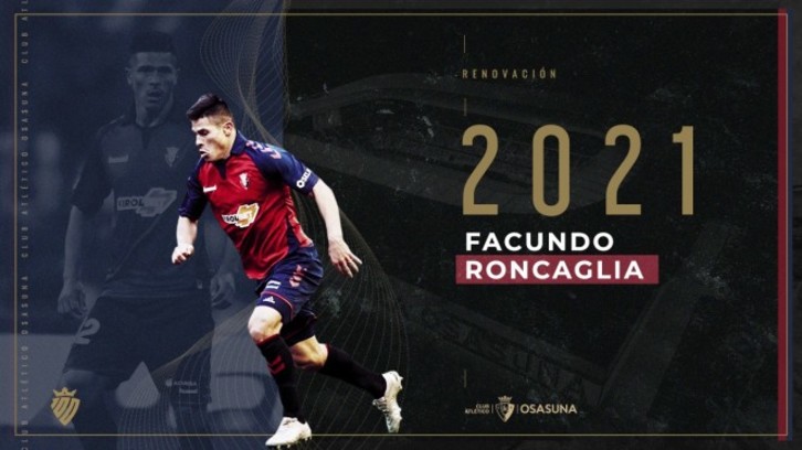 Osasuna ha confirmado la renovación de Roncaglia (OSASUNA)