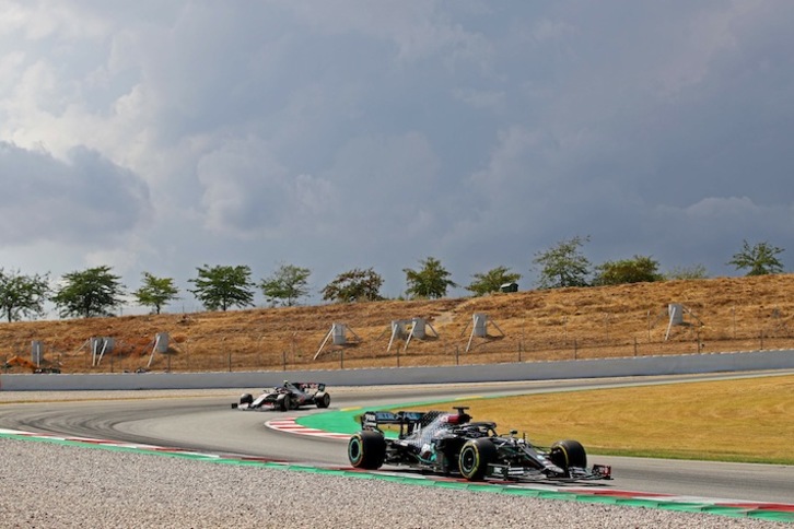 Imagen del último Gran Premio disputado en Barcelona (Bryn LENNON / AFP)