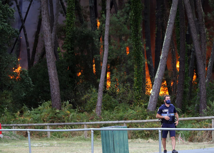 Incendio en la Pignada de Angelu, el pasado 31 de julio. (BOB EDME)