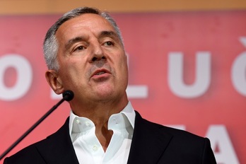 Milo Djukanovic Montenegro agintari «gorena». (Savo-PRELEVIC-AFP)