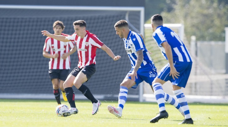 Zarraga durante un amistoso de pretemporada ante el Alavés. (@AthleticClub)
