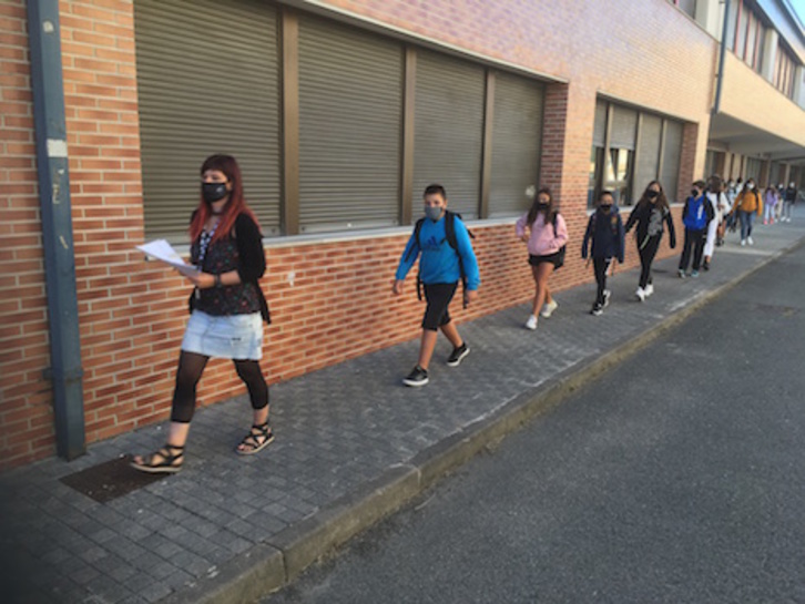 Imagen del comienzo del presente curso, marcado por el coronavirus.