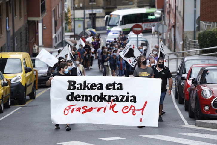 Basaurin egindako manifestazioaren irudi bat. (Aritz LOIOLA / FOKU)